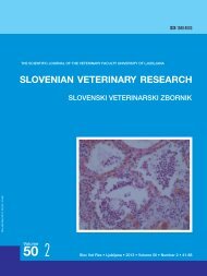 SLOVENIAN VETERINARY RESEARCH