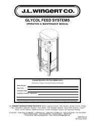 GLYCOL FEED SYSTEMS - JL Wingert Company