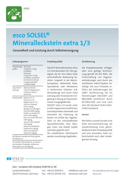 esco SOLSEL® Mineralleckstein extra 1/3