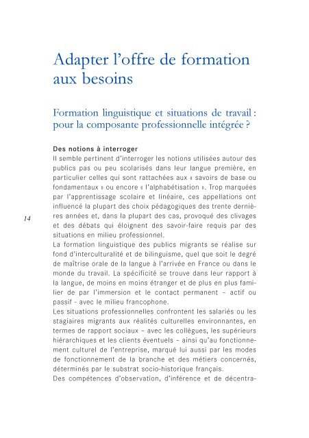 Apprendre le français dans un contexte professionnel - Délégation ...