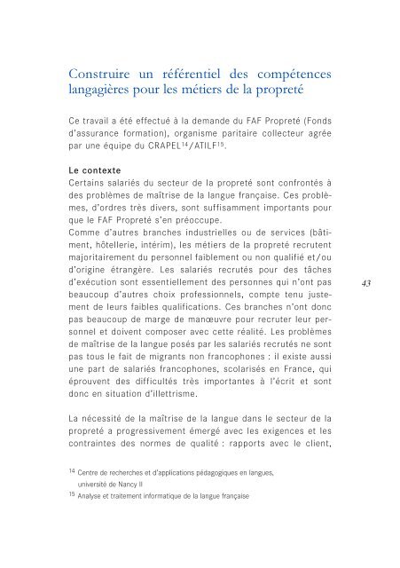 Apprendre le français dans un contexte professionnel - Délégation ...