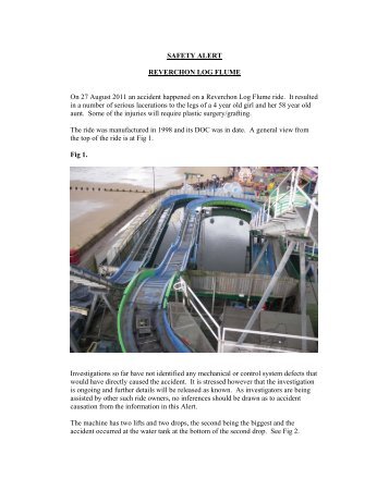 SAFETY ALERT REVERCHON LOG FLUME On 27 August ... - ADIPS