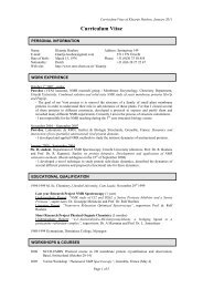 Curriculum Vitae - NMR Spectroscopy Research Group