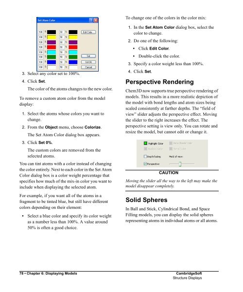 Chem3D 8.0 Manual - CambridgeSoft