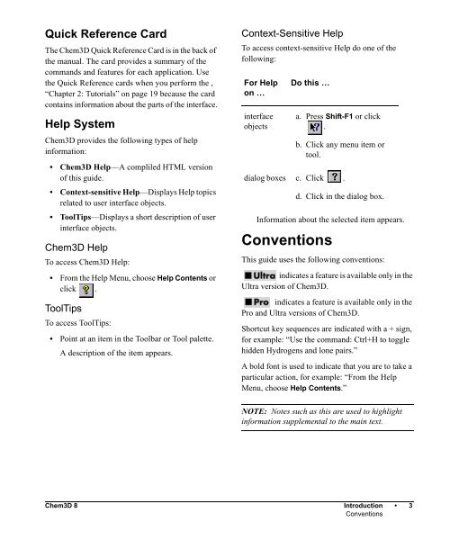 Chem3D 8.0 Manual - CambridgeSoft