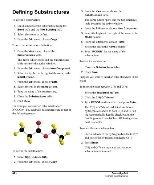 Chem3D 8.0 Manual - CambridgeSoft