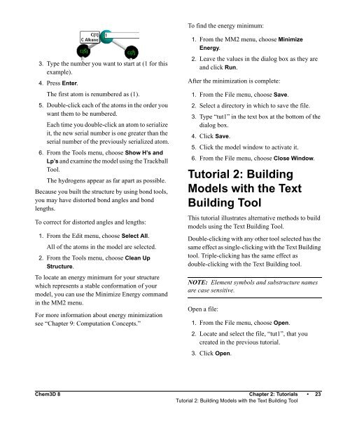 Chem3D 8.0 Manual - CambridgeSoft