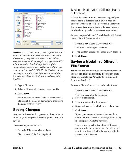 Chem3D 8.0 Manual - CambridgeSoft