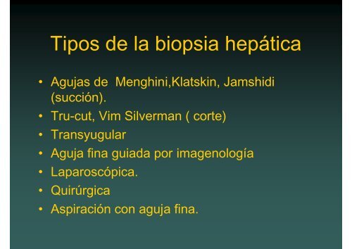 Tipos de la biopsia hepá