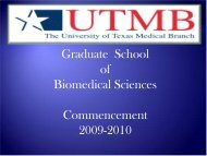 Commencement 2010 - The Graduate School of Biomedical Sciences