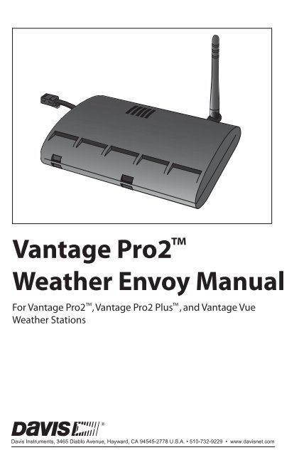 Vantage Pro2 Weather Envoy Manual - Vantage Vue