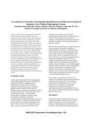 An Analysis of Narrative Nursing Documentation in an Otherwise ...