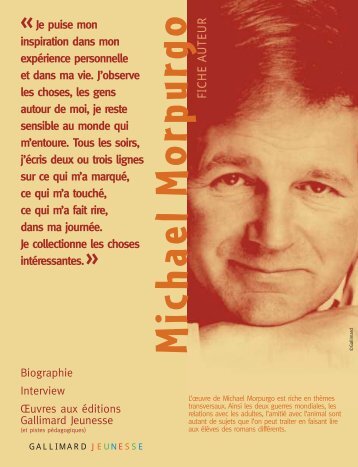 Fiche Auteur - Gallimard Jeunesse