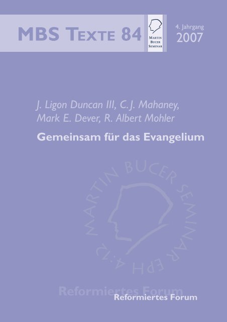 Gemeinsam fÃ¼r das Evangelium - Martin Bucer Seminar