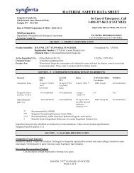 Daconil 2787 MSDS - MGS Horticultural Inc.