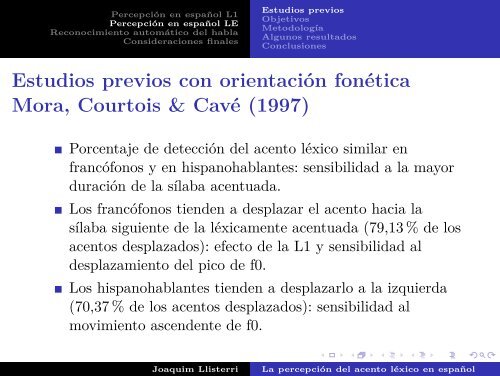 La percepciÃ³n del acento lÃ©xico en espaÃ±ol ... - Grup de FonÃ¨tica