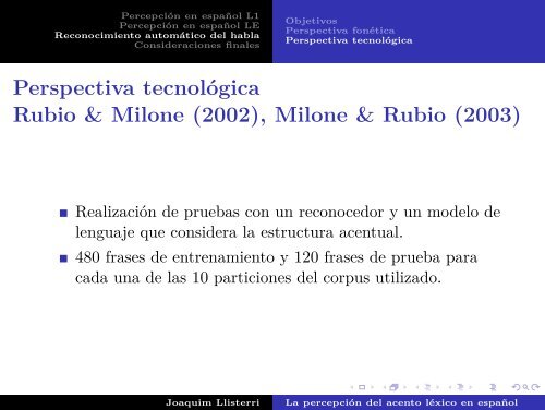 La percepciÃ³n del acento lÃ©xico en espaÃ±ol ... - Grup de FonÃ¨tica