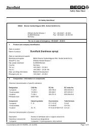 Durofluid MSDS - Bego USA