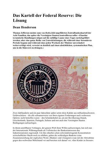 Das Kartell der Federal Reserve
