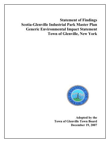 Statement of Findings Scotia-Glenville Industrial ... - Town of Glenville