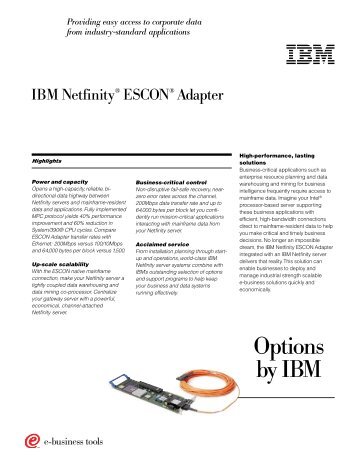 IBM Netfinity® ESCON® Adapter - John