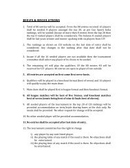 RULES & REGULATIONS - Cue Sports India