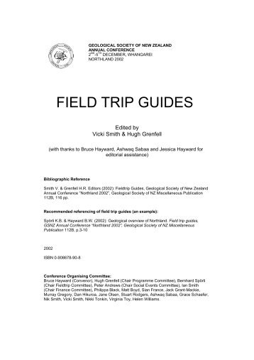 Field trip 9 - Geoscience Society of New Zealand