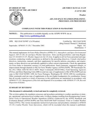 Air and Space Weather Operation - IHMC Ontology and Policy ...