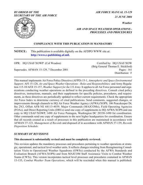 Air and Space Weather Operation - IHMC Ontology and Policy ...