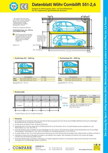 Datenblatt Wöhr Combilift 551-2,6 - Compark