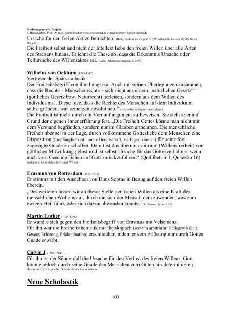 Freier Wille 21.08.2013 - WissIOMed