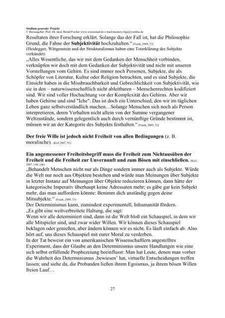 Freier Wille 21.08.2013 - WissIOMed