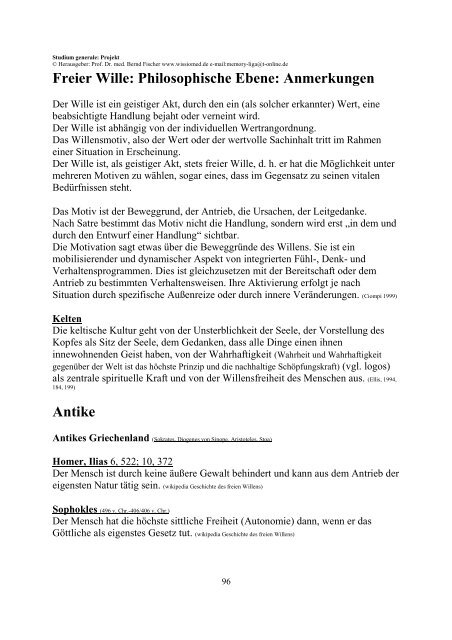 Freier Wille 21.08.2013 - WissIOMed