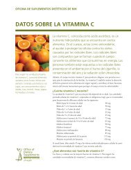 DATOS SOBRE LA VITAMINA C