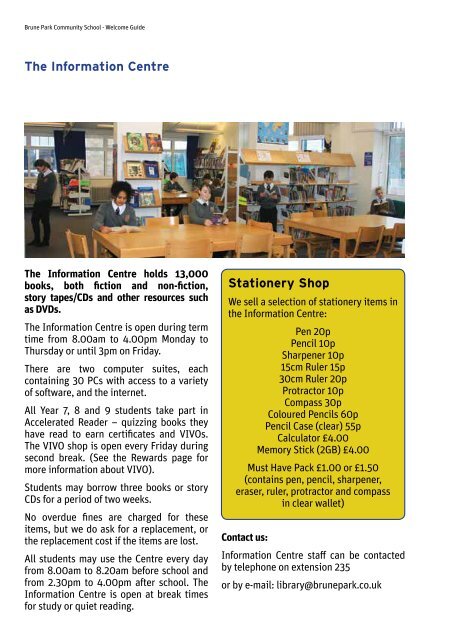 Year 6 Transition Welcome Guide PDF - Brune Park Community ...