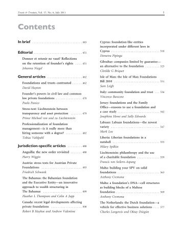 Table of Contents (PDF) - Trusts & Trustees