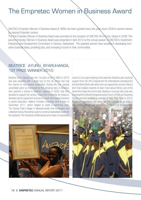 Empretec Annual Report 2011 - Unctad XI