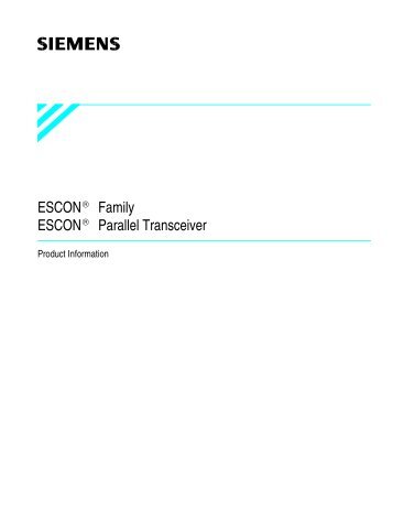 ESCON Family ESCON Parallel Transceiver