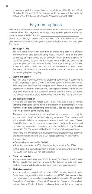 HSBC Westside Classic Credit Card