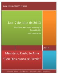 Los 7 de Julio de 2013 - Ministerio Cristo te Ama