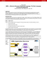 182-29: XBRL Å eXtensive Business Reporting Language ... - SAS