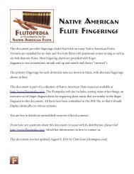 Native American Flute Fingerings PDF file - Flutopedia.com