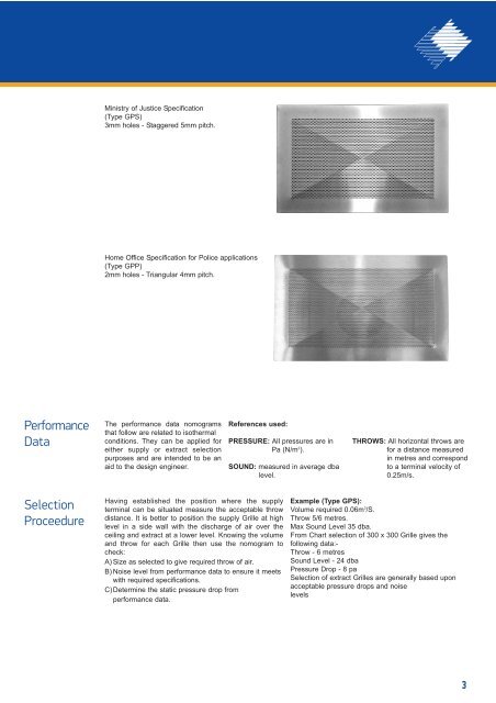 Specifications - Gilberts (Blackpool)