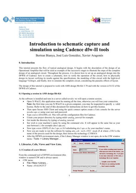 Introduction to Cadence - UPC