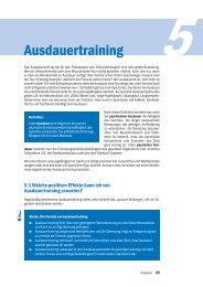 Ausdauertraining (Auszug) - Spitta