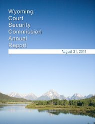 Wyoming Court Security Commission as of 7/1/2011