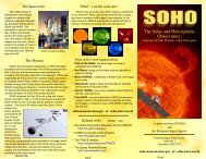 The Solar and Heliospheric Observatory: - SOHO - NASA