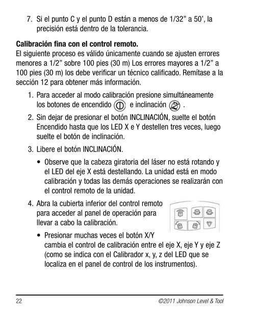 Manual de Instrucciones - Johnson Level