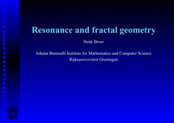 Resonance and fractal geometry