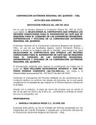 ACTA DECLARA DESIERTA INVITACION PUBLICA No. 005 DE 2010